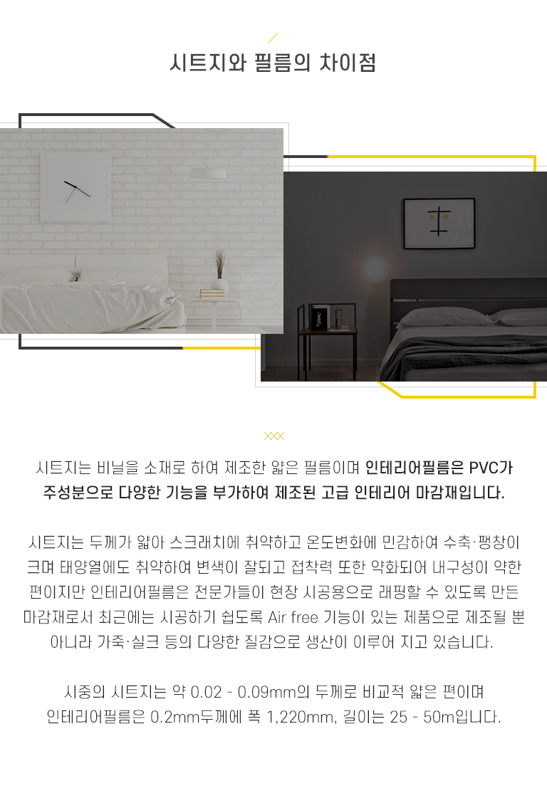 시트지와 필름의 차이점